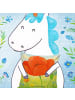 Mr. & Mrs. Panda Kissen 40x40 Blume Mohnblume Design ohne Spruch in Weiß