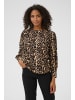 Kaffe Langarm-Bluse KAhannah Regular fit in Naturel Leopard Print