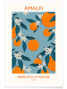 Juniqe Poster "Mercato di Maiori" in Blau & Orange