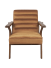 Beliani Sessel KISA in Braun/Braun - (W) 74 x (H) 84 x (L) 80 cm