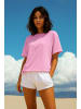 Reichstadt Reichstadt Regular Fit T-Shirt Damen Shoulder Drop 25RSW071 Pink S