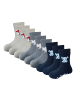 Yalion 9er-Set Yalion Socken mit Tiermotiven & Stern-Stoppern, multicolored