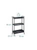 relaxdays Nischenwagen in Schwarz - (B)20 x (H)85 x (T)50 cm