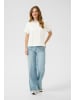 Kaffe T-shirt KAjamie Loose fit in Chalk W. Black Deep Contrast