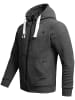 Alessandro Salvarini Jacke Alessandro Salvarini Herren Hoodie AS314 in Dunkelgrau