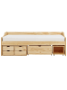 Beliani Tagesbett ROYVILLE in Braun - (W) 96 x (H) 69 x (L) 206 cm