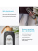 Intirilife Trinkflasche aus Glas mit Zeitmarkierung Wasser Flasche 820 - 900 ml in Grau