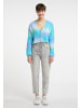 myMo Damen Strickjacke in Türkis Mehrfarbig
