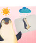 Mr. & Mrs. Panda Duschvorleger Pinguin mHerzieren ohne Spruch in Weiß