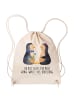 Mr. & Mrs. Panda Baumwolltasche Pinguin Pärchen mit Spruch in Creme