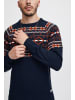 BLEND Strickpullover BHNilas XMAS in Mittelblau