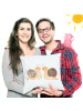 Mr. & Mrs. Panda Kissen 40x40 Schnecken Liebe ohne Spruch in Weiß