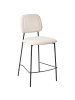 Beliani 2er-Set Barhocker DUETTE in Beige/Schwarz