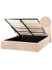 Beliani Doppelbett ORBEY in Beige - (W) 137 x (H) 88 x (L) 212 cm