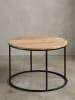 KADIMA DESIGN Couchtisch 60x43x60 cm Massivholz / Metall Sofatisch, Design