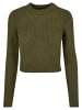 Urban Classics Urban Classics Damen Ladies Short Waffle Sweater in summerolive