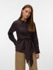 Vero Moda Popelin Hemd in Chocolate Torte