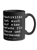 Mr. & Mrs. Panda Tasse Kreativität und Chaos mit Spruch in Schwarz