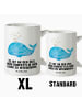Mr. & Mrs. Panda Weiße Tasse Wal Konfetti mit Spruch in Weiß
