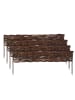 relaxdays 4 x Beeteinfassung in Braun - (B)60 x (H)10 cm