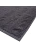 Framsohn 2er Set: Zwirnfrottier BIO Badevorleger "OCEAN" in Anthrazit (L) 70 x (B) 50 cm