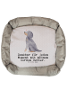 Mr. & Mrs. Panda Hundekorb Gordon Setter Moment mit Spruch in Grau Pastell