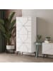 CALICOSY Sideboard DUNE in Weiß - (W) 62,6  x (H) 136  x (L) 35,6  cm