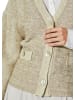 MADELEINE Strickjacke mit Pailletten in helltaupe / melange / goldfarben