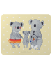 Mr. & Mrs. Panda Mousepad Koala Familie ohne Spruch in Gelb Pastell