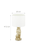 relaxdays Tischlampe Löwe in Weiß/Gold - (H)47,5 cm