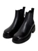 CESARE GASPARI Leder Plateau-Stiefeletten in Schwarz