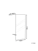 Beliani Duschwand WASPAM II in Schwarz/Transparent - (W) 100 x (H) 190 x (L) 100 cm
