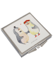 Mr. & Mrs. Panda Kosmetikspiegel Pinguin Heirat ohne Spruch in Weiß