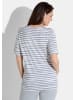 GOLDNER Kurzgröße:  Shirt Shirt in grau / weiß / gemustert