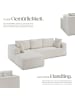 tectake Sofa Relax, keine Montage, 250 cm Breite, Bouclé creme