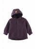 Hessnatur Hessnatur Wollfleece-Jacke mit Patch aus reiner Bio-Merinowolle in dunkle traube