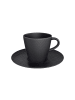 Villeroy & Boch Kaffeetasse mit Untertasse Manufacture Rock in Schwarz 150 ml / ø 15,4 cm