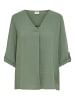 JACQUELINE de YONG Design Shirt TOP JDYDIVYA Freizeit Hemd V-Neck Bluse in Grün