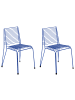 Beliani 2er-Set Gartenstuhl CHIEVE in Blau