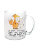 Mr. & Mrs. Panda Teetasse Glas Fuchs Hase Freunde treffen mit Sp... in Transparent