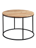 KADIMA DESIGN Couchtisch | Akazie Premium, Metall, Rund, Handgefertigt