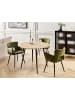 Beliani Esszimmertisch BJORKA in Braun/Schwarz - (W) 100 x (H) 76 x (L) 100 cm