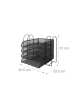 relaxdays Briefablage in Schwarz - (B)40,5 x (H)33 x (T)33,5 cm
