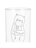 Mr. & Mrs. Panda Glas Otter Muschel mit Spruch in Transparent
