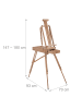relaxdays Staffelei in Natur - (B)70 x (H)180 x (T)93 cm