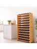 relaxdays Weinregal in Natur - (B)85 x (H)159 x (T)25,5 cm