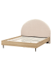 Beliani Doppelbett MILLAY in Beige/Schwarz/Braun - (W) 176 x (H) 130 x (L) 211 cm