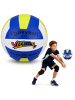 LEAN TOYS Volleyball-Trainingsball, Sprungball, gelb, weiß, blau, 22 cm, Größe 5