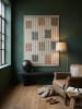 KADIMA DESIGN Teppich ALDER Bouclé Flachgewebe Multi Blockmuster 58% Wolle 42% Mischfasern 140x200cm in Multi