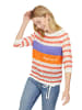 Betty Barclay Lochstrick-Pullover mit Ringel in Patch White/Red